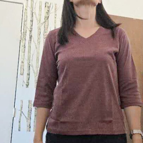 Mid-length sleeve Cotton Casual T-shirt (Multi-colour) - Picture 5 of 11